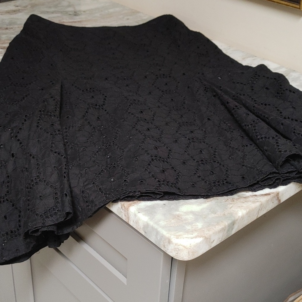 Allen by A.B.S Eyelet Black Skirt Size 4